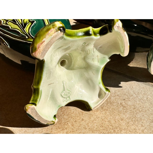 Antique Art Nouveau Porcelain Vases with Handles from Julius Dressler Biela, Austria, 1910s, Set of 2 For Sale - Image 9 of 14