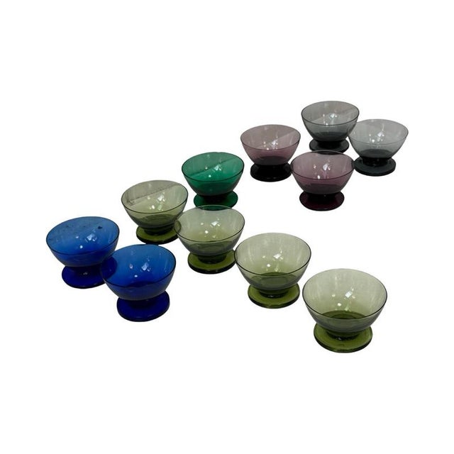 Small Dutch K10 Carnaval Glasses by Max Verboeket for Kristalunie Maastricht, Set of 11 For Sale - Image 4 of 9