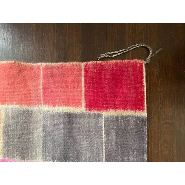 Late 20th Century Vintage Gerald Johnson Color Block Rug For Sale - Image 5 of 6