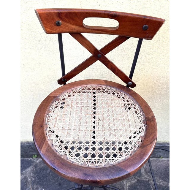 Metal Set of Vintage Industrial Stool For Sale - Image 7 of 12