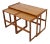 Set of 3 Mid-Century Danish Modern Arne Hovmand-Olsen Mogens Kold Teak Nesting Tables For Sale