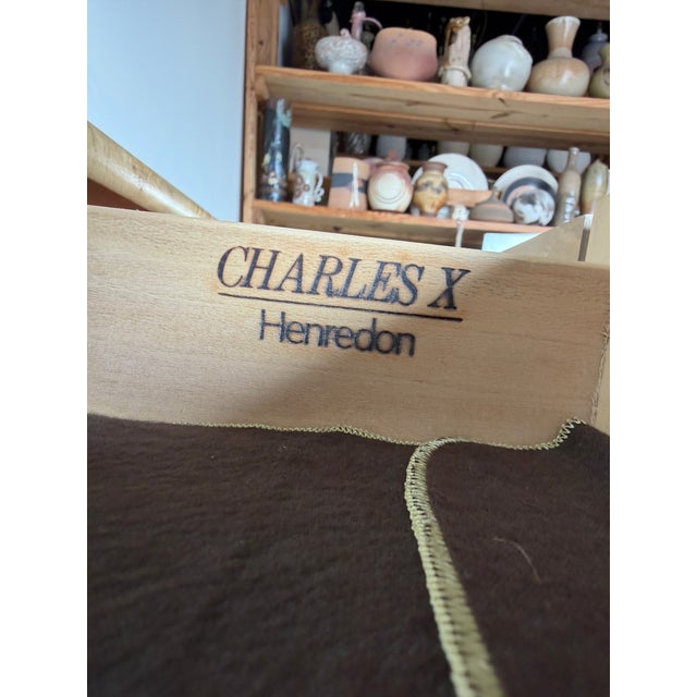 1990's Vintage Henredon Charles X Burl Wood Sideboard With Brass Hardware For Sale - Image 10 of 18