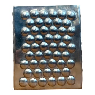 Vintage Modernist Aluminum Vase For Sale