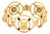 Estate 22k Yellow Gold Enamel Large Fancy Ring Link Bracelet For Sale