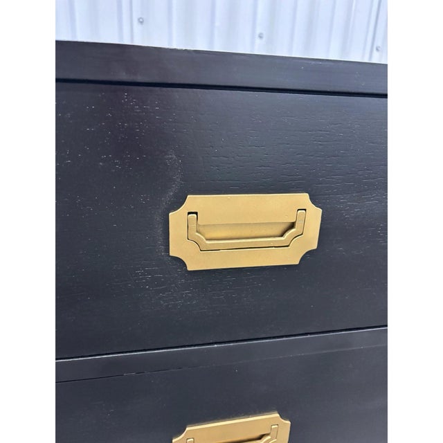 Campaign Style Painted Chest/Nightstand For Sale In Chicago - Image 6 of 12