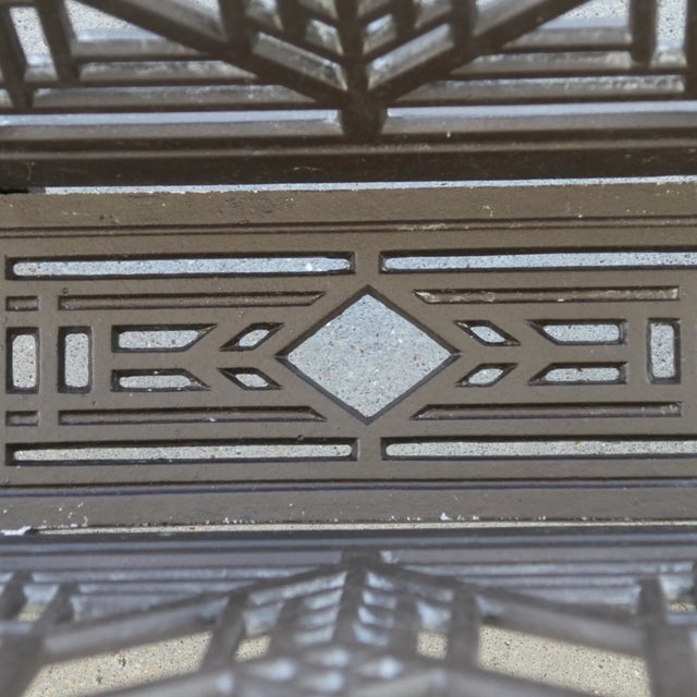 Metal Frank Lloyd Wright Style Metal Magazine Rack For Sale - Image 7 of 12