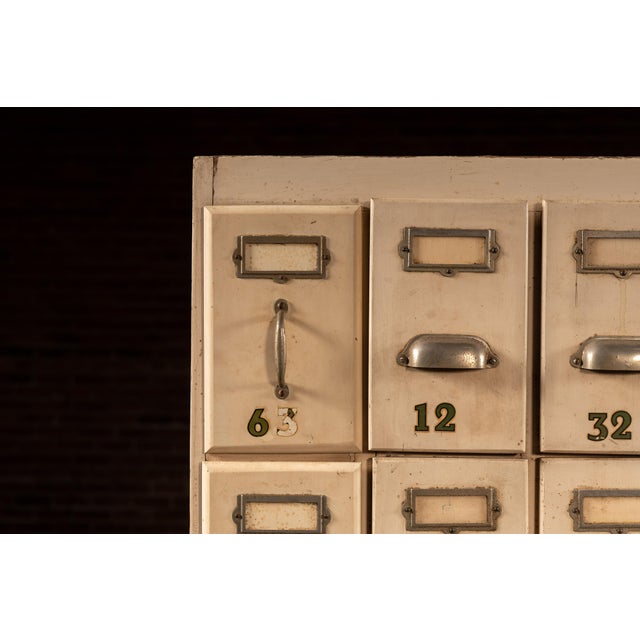 Antique 28-Drawer Ledger & Index Cabinet For Sale - Image 10 of 10