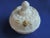 Westmoreland Glass Vintage 1950's Westmoreland Milk Glass Gilded Paneled Grape Round Covered Candy Dish For Sale - Image 4 of 9