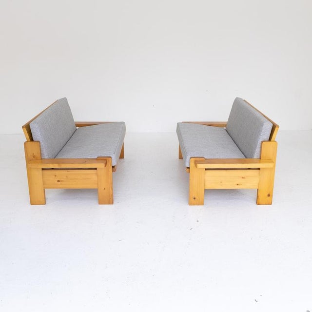 Wood Fir Sofas, 1970s, Set of 2 For Sale - Image 7 of 10