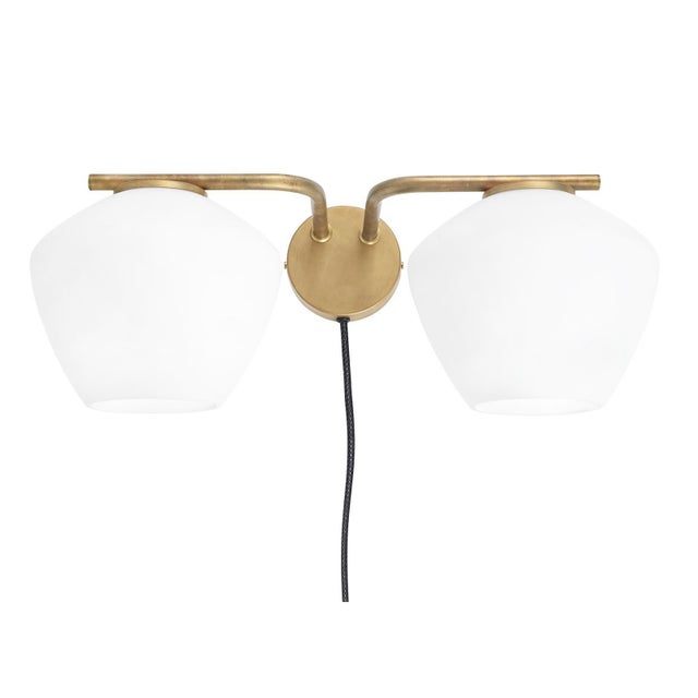 DK 2-Arm Wall Lamp by Henrik Tengler for Konsthantverk For Sale - Image 4 of 5
