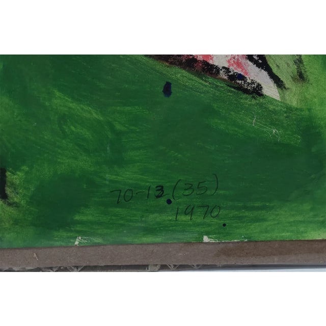 Abstract Vintage Orignal Lucia Wilcox Gouache Mixed Median Abstract Nudes Painting Sketch For Sale - Image 3 of 7