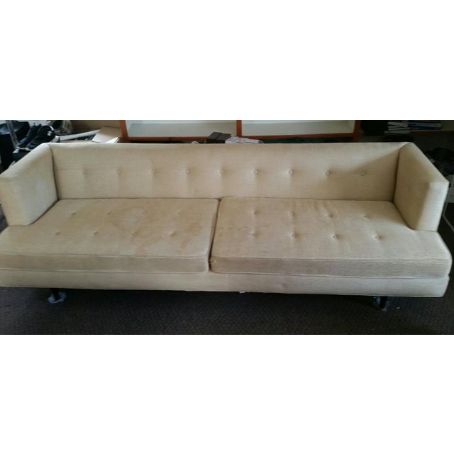 Sand Edward Wormley Dunbar Mid-Century Modern Taupe Upholstered Sofa For Sale - Image 8 of 13