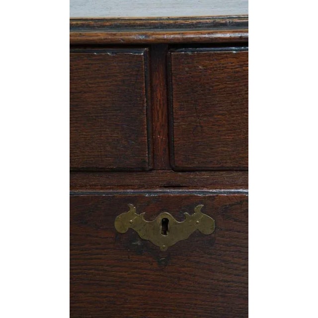 Antique Oak English Chest of Drawers, 1700s For Sale - Image 9 of 14