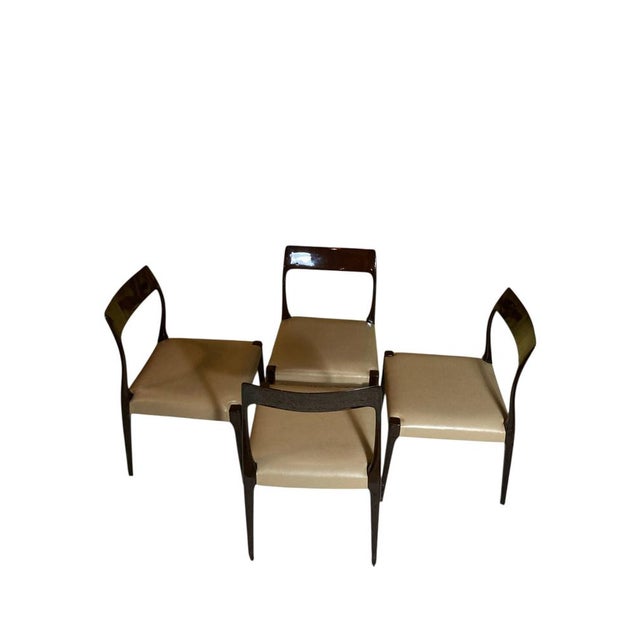 Mid-Century Modern Laquered Dining Chairs, 2005, Set of 4 For Sale - Image 4 of 11