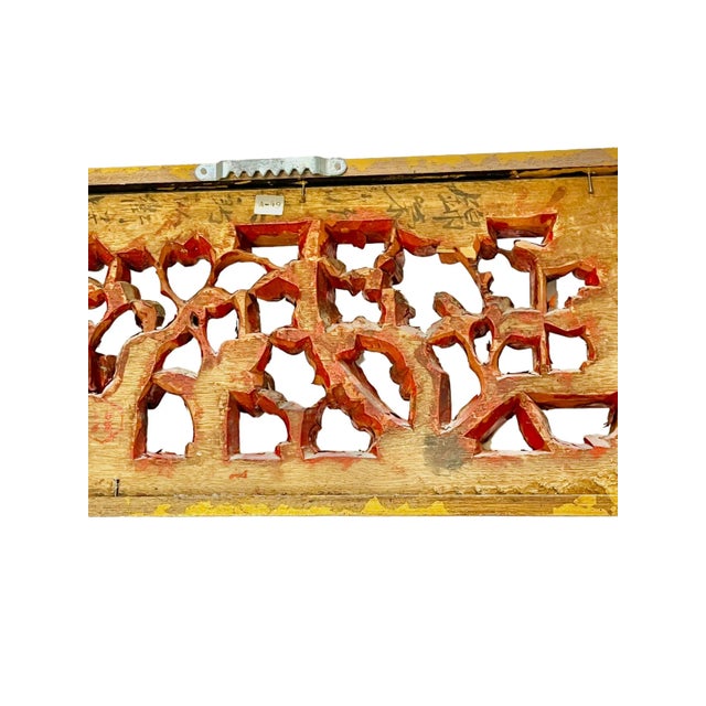 Antique Chinese Carved Wood Panel For Sale - Image 11 of 12