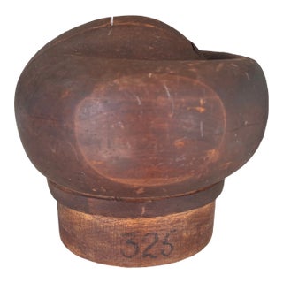 Vintage Early 20th Century Vintage Wood Hat Mold, Puzzle Form For Sale