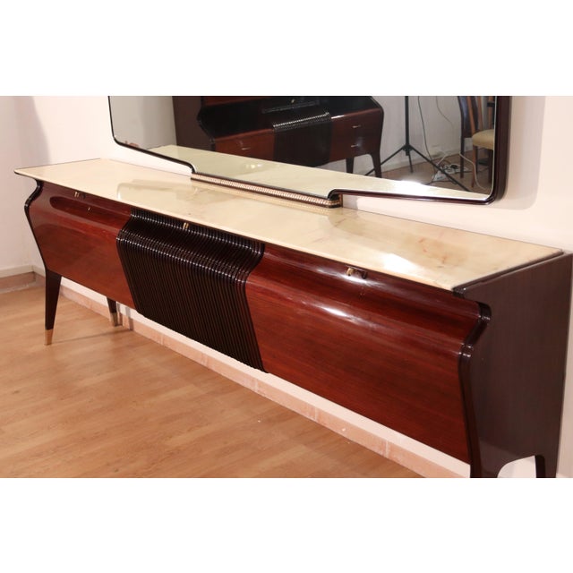 Mid-Century Credenza in Mahogany, Rosewood and Onyx by Osvaldo Borsani, Italy, 1950s For Sale - Image 10 of 18