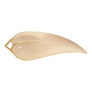 Vintage Pickard China Gold Accent 430 Leaf-Shaped Serving Dish | Art Deco Elegance For Sale