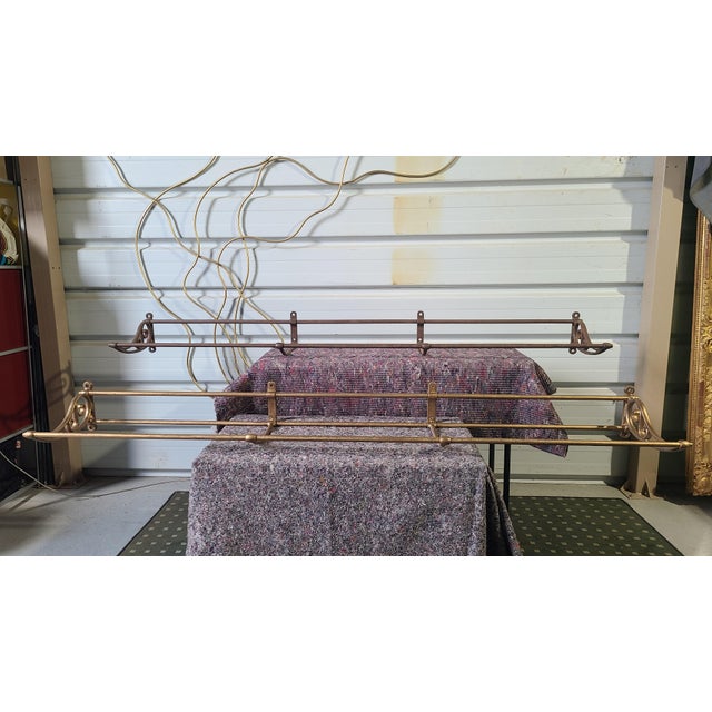 Cast Iron and Steel Shelves, 1900s, Set of 2 For Sale - Image 16 of 18