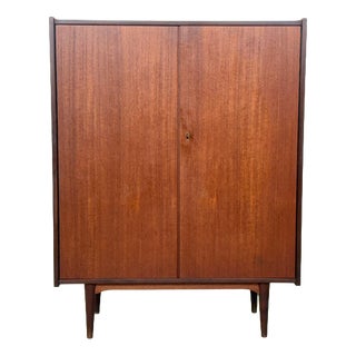 Vintage Danish Teak Linen Cabinet For Sale