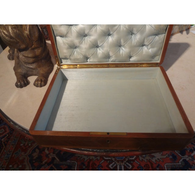 19th Century Brass Inlaid Walnut Box For Sale - Image 9 of 12