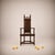 High medieval style armchair france, circa 1900 carved wood h. 51.2" (17.7" seat) × w. 20.5" × d. 17.3