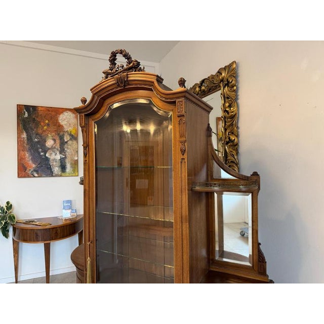 Wood Display Cabinet in Pine For Sale - Image 7 of 18