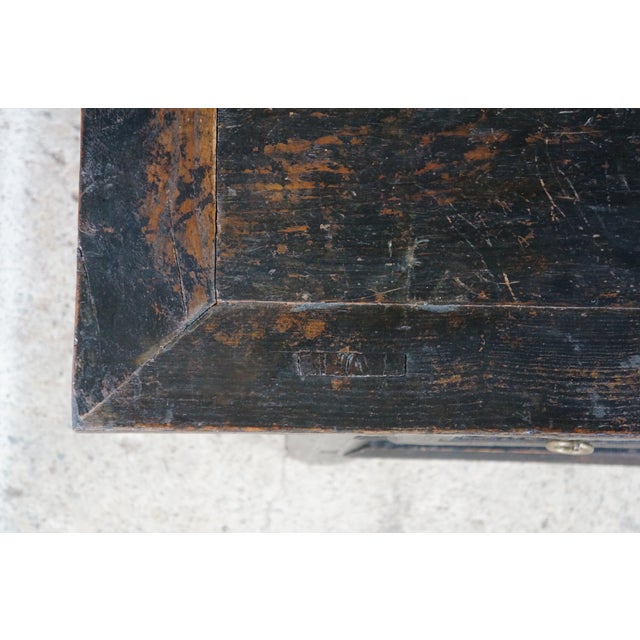 Antique Chinese Lacquered Kang Coffee Altar Table Console Bench Seat 36" For Sale - Image 4 of 18