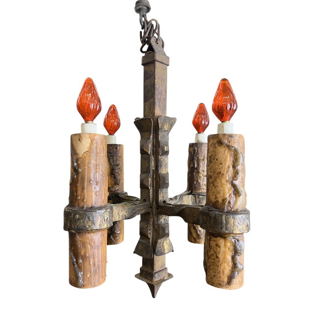 Spanish Revival/Mission Style Hanging Light For Sale