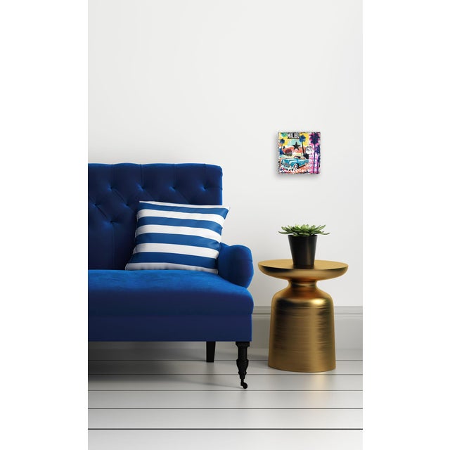 Textile Malibu, California - Abstract Colorful Textural City Collage Original Artwork by Marion Duschletta For Sale - Image 7 of 9