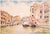 An original small period antique full-color print of Venice by Mortimer Menpes after his watercolor painting "In Murano"....