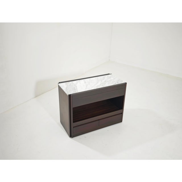 1960s 4D Bar Cabinet in Wood and Marble by Angelo Mangiarotti for Molteni, 1960s For Sale - Image 5 of 18