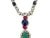 Bochic "Capri" Vintage Sapphire, Ruby & Emerald Necklace - 18K Gold & Silver For Sale - Image 16 of 18