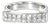 Late 20th Century 18K White Gold Pave Diamond Designer Ring Band, Size 6.75 For Sale
