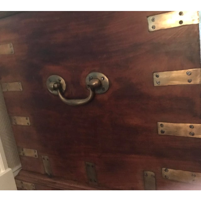 19th Century Traditional Mahogany Seaman’s Chest For Sale - Image 4 of 13