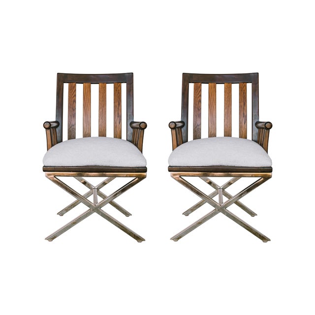 1970s Milo Baughman Attributed Director Chair Dining Chairs , Set of 6 For Sale - Image 13 of 16