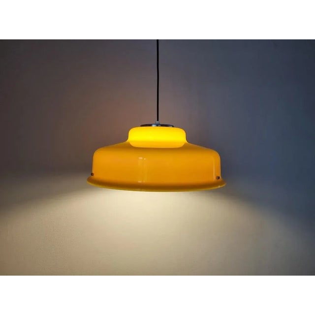 Yellow Mid-Century Pendant Meblo by Harvey Guzzini, Italy, 1970s For Sale - Image 8 of 16