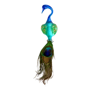 Vintage Peacock Mercury Glass Ornament