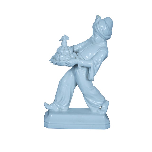 Traditional 1930s Hugo Meisel German Schwarzburger Porcelain Man With Fruit Figurine For Sale - Image 3 of 12