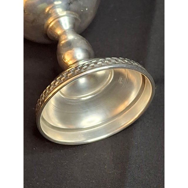 Vintage Israeli Sterling Silver Kiddush Cup Grape Cluster Goblet Gold Wash 114g For Sale In Boston - Image 6 of 15