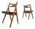 CH 29 Sawbuck Chairs in Oak and Wool by Hans J. Wegner for Carl Hansen & Son, 1950s, Set of 2 For Sale