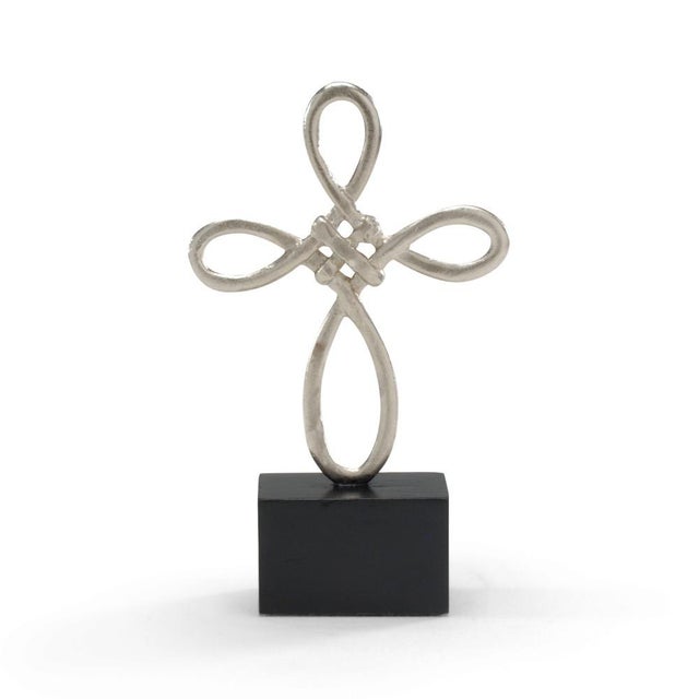 Contemporary Wildwood Celtic Steel Rounded Cross For Sale - Image 3 of 3