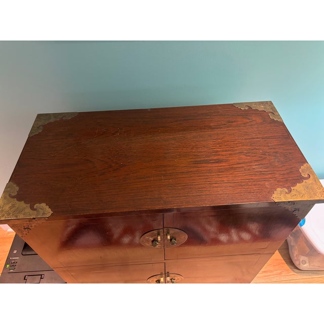 Brown 1950's Mahogany Silver Chest From China For Sale - Image 8 of 8