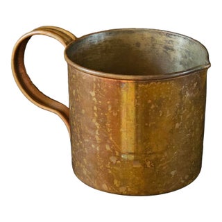 Antique 19th-Century Copper Rum Cup / Naval Measuring Mug – Maritime Interest For Sale