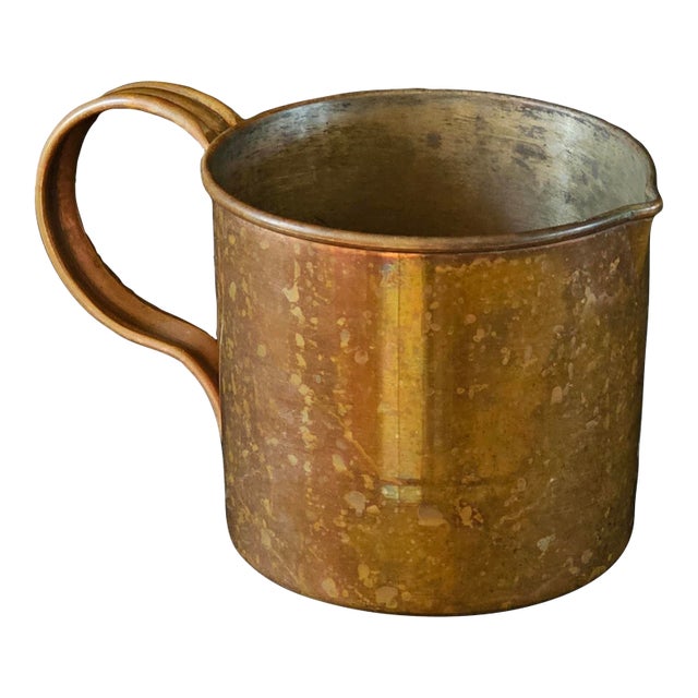 Antique 19th-Century Copper Rum Cup / Naval Measuring Mug – Maritime Interest For Sale