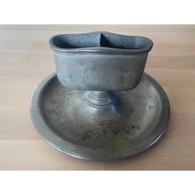 An amazing c1920 pewter match holder by Brooks Brothers. Even and warm patina to the pewter. A classic design.