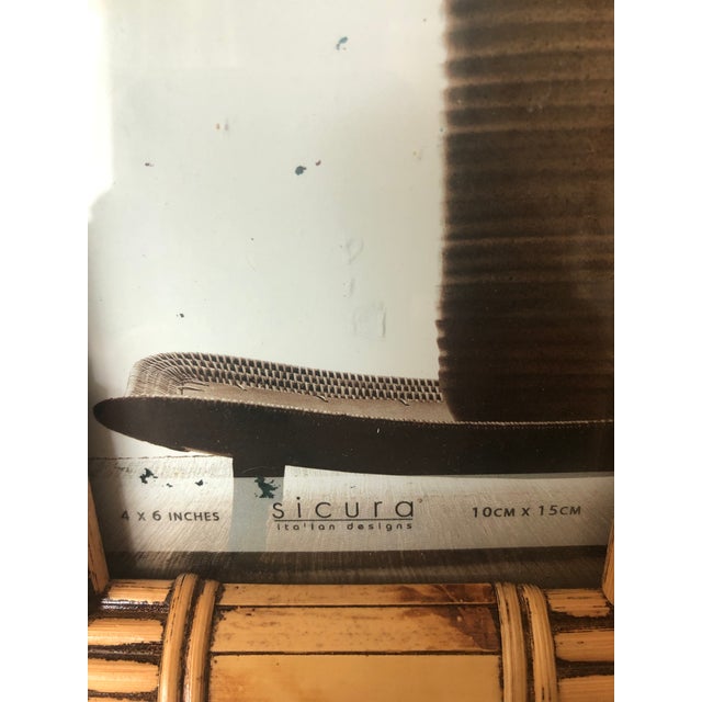 Vintage Sicura Italian Designs Bamboo Frame For Sale - Image 4 of 4