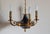 Metal Vintage French Empire 3-Arm Brass Dark Green Tole Chandelier, 1960s For Sale - Image 7 of 16