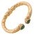 Cleopatra Emerald Stone & Gold Cuff Chunky Bracelet For Sale In Miami - Image 6 of 7