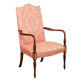 Hickory Chair Federal Style Inlaid Mahogany Armchair For Sale